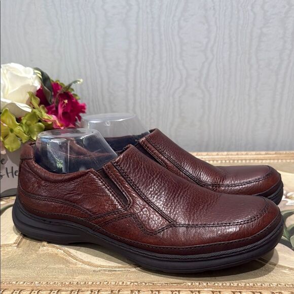 Nunn Bush Leather Slip On Loafers Brown Sz 10 - Picture 2 of 12